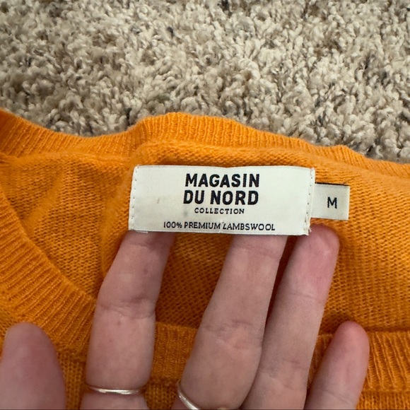 Magasin Du Nord 100% Premium Lambswool Sweater Orange - Picture 2 of 9